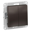 Выключатель 2-кл. СП AtlasDesign 10А IP20 (сх. 5) 10AX механизм шампань SE ATN000551