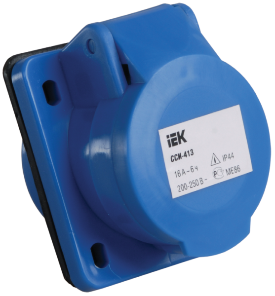 Розетка СП 16А 220В 2P+E ССИ-413 IP44 ИЭК PSR41-016-3