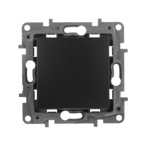 Механизм выключателя 1-кл. Etika 10А IP20 безвинт. зажимы антрацит  Leg. 672601