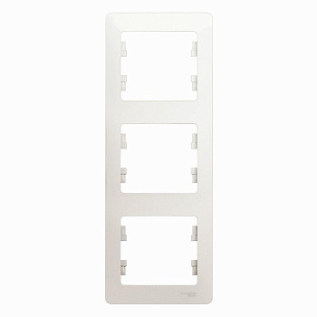 Рамка 3-м Glossa вертик. перламутр SE GSL000607