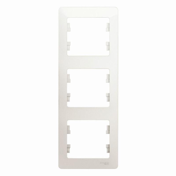 Рамка 3-м Glossa вертик. перламутр SE GSL000607