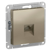 Розетка компьютерная 1-м AtlasDesign RJ45 кат.5E механизм шампань SE ATN000583