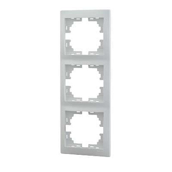 701-0200-153 Рамка 3-м Mira верт.бел.Lezard