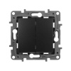 Механизм выключателя 2-кл. Etika антрацит Leg 672602