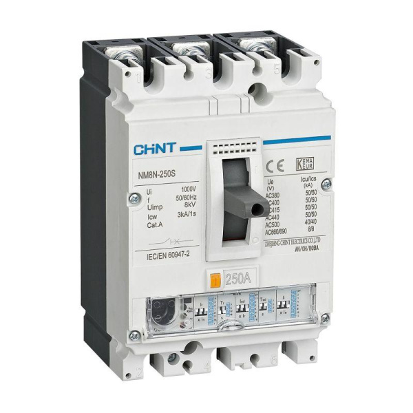 Авт. выкл. NM8N-250S EN 3P 250A 50kA с электр. расцеп. (R) CHINT 271335