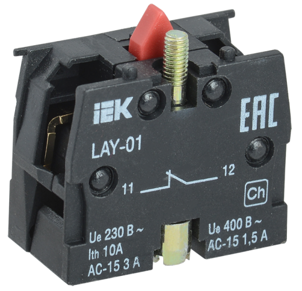 Блок контактный 1р для LAY5 ИЭК BDK11