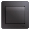 Выключатель 2-кл. Glossa 10А IP20 (сх. 5) 10AX в сборе графит SE GSL001352