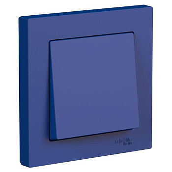 Выключатель 1-кл. СП AtlasDesign 10А IP20 (сх. 1) 10AX в сборе аквамарин SE ATN001112