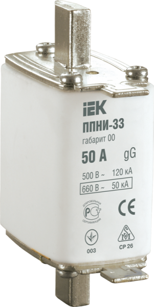 Вставка плавкая ППНИ-33 100А габарит 00С ИЭК DPP11-100