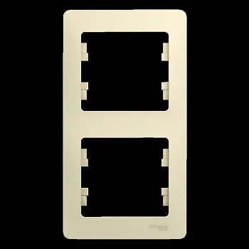 Рамка 2-м Glossa вертик. беж. SE GSL000206