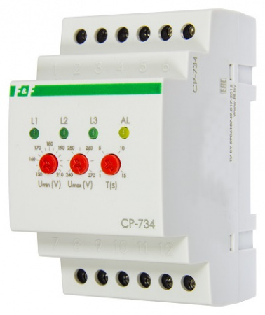 Реле напряжения для трёхфазной сети CP-734