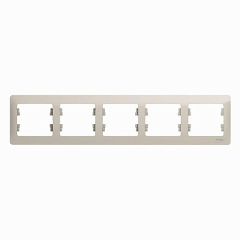 Рамка 5-м Glossa горизонт. молочный SЕ GSL000905