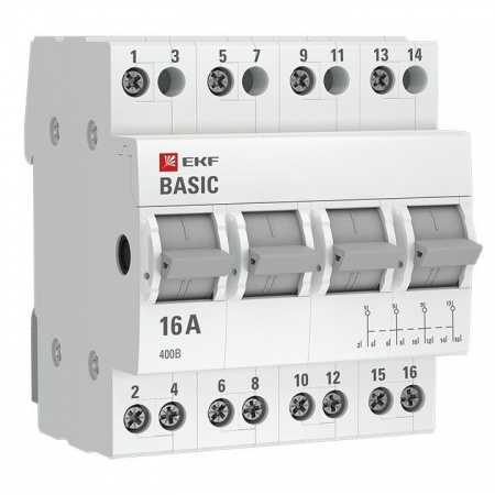 Переключатель трехпозиционный 4п 63А Basic EKF tps-4-63