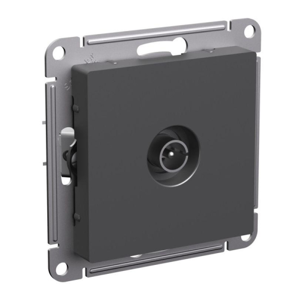 Розетка телевизионная TV антенна AtlasDesign коннектор механизм базальт SE ATN001493