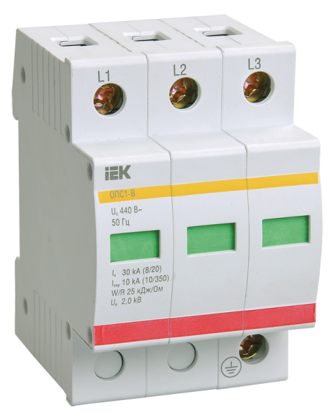 Ограничитель перенапряжения ОПС1-C 3P ИЭК MOP20-3-C