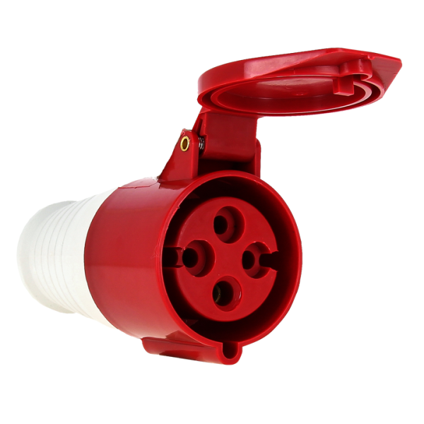 Розетка кабельная 16А 380В 3P+РЕ IP44 (214) EKF ps-214-16-380