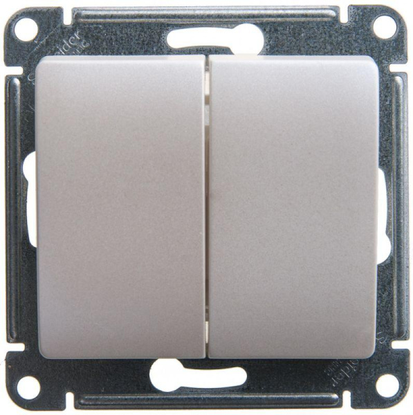 Механизм выключателя 2-кл. СП Glossa сх.5 10А IP20 10AX перламутр SchE GSL000651