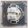 Розетка 1-м СП Glossa 16А IP20 с заземл. в сборе перламутр SE GSL000642