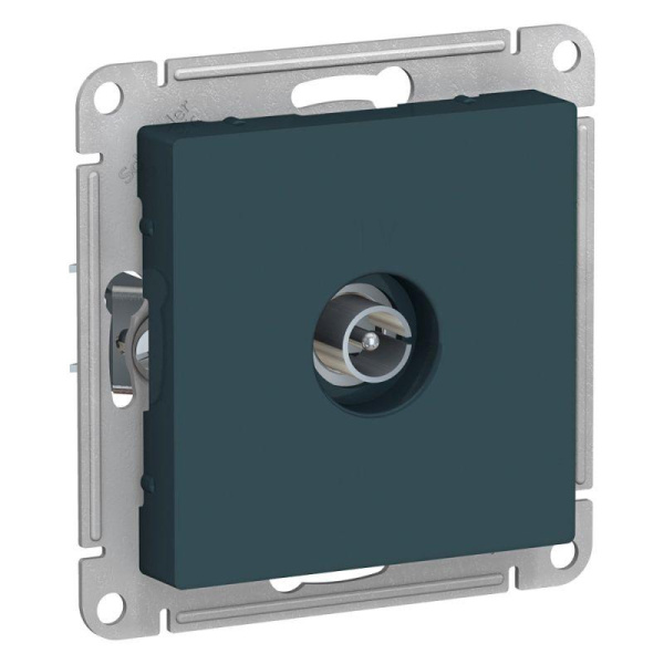 Розетка телевизионная TV антенна AtlasDesign коннектор механизм изумруд SE ATN000893