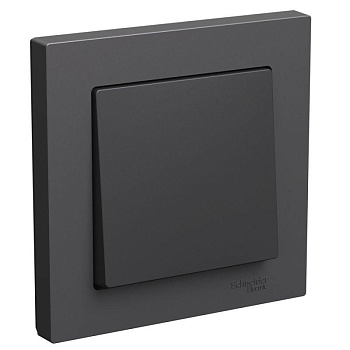 Выключатель 1-кл. СП AtlasDesign 10А IP20 (сх. 1) 10AX в сборе базальт SE ATN001412