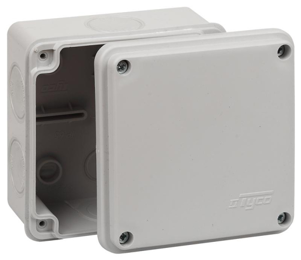 Коробка распр.О/П 100х100х50мм двухкомпонентная 7 вводов IP65 сер. Ruvinil 67250