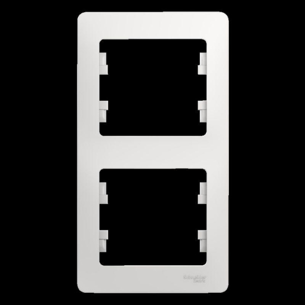 Рамка 2-м Glossa вертик. бел. SE GSL000106