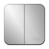 Выключатель 2-кл. ОП Blanca 10А IP20 (сх.5) 250В с изолир. пластиной алюминий SE BLNVA105013
