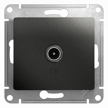 Розетка телевизионная TV Glossa коннектор механизм антрацит SE GSL000793