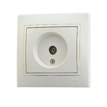 701-0303-129 Розетка TV проходная Mira крем.Lezard