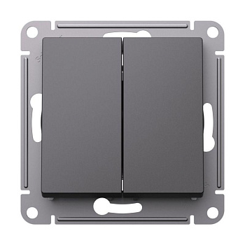 Выключатель 2-кл. AtlasDesign (сх. 5) 10А с самовозвратом механизм базальт SE ATN001417