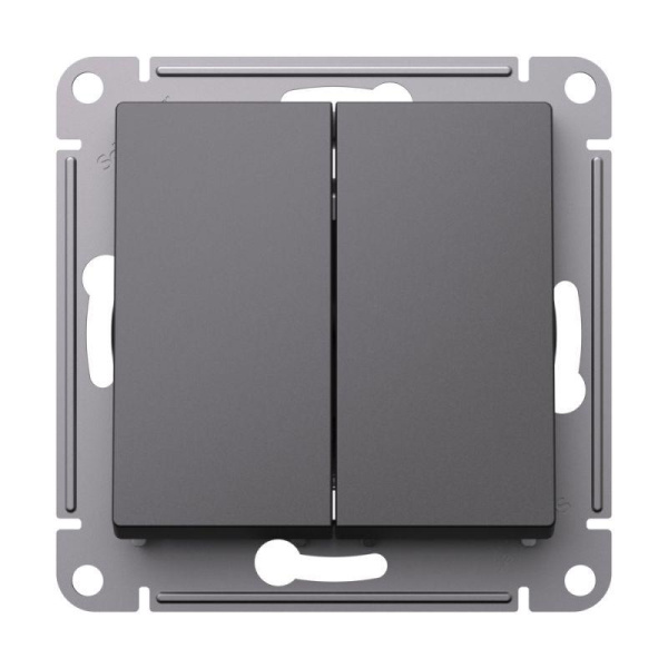 Выключатель 2-кл. AtlasDesign (сх. 5) 10А с самовозвратом механизм базальт SE ATN001417