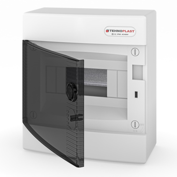 Щит навесной 1 ряд 8 мод. прозрачная дверца IP40 N8C