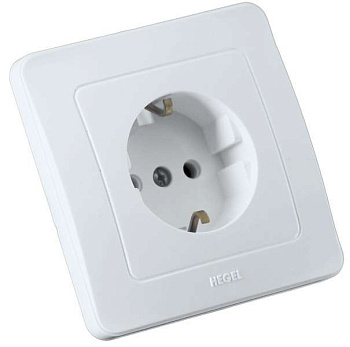 Розетка 1-м РС16-312 с заземл. белый IP44 Без НДС п.п.1,16 п.1ст.118 НК