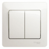Выключатель 2-кл. Glossa 10А IP20 (сх. 5) 10AX в сборе перламутр SE GSL000652