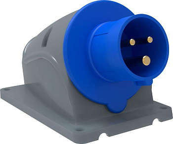 Вилка 513 стационарная 2P+PE 16А 220В IP44 MAGNUM ССИ-513 IEK PSN51-016-3