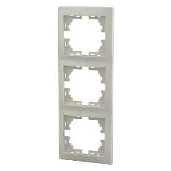 701-0300-153 Рамка 3-м Mira верт.крем.Lezard