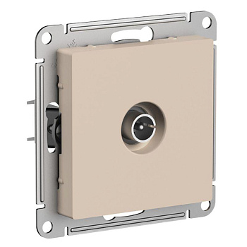 Розетка телевизионная оконечная TV AtlasDesign 1дБ механизм песочный SE ATN001291