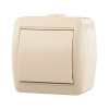 710-0300-100 Выключатель 1-кл. ОП Nata 10А IP20 крем. Lezard