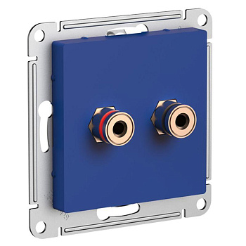 Аудиорозетка 2-м AtlasDesign аквамарин SE ATN001187