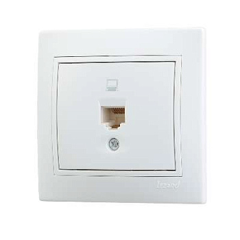 701-0202-139 Розетка 1-м Mira компьютерная RJ-45 бел.Lezard
