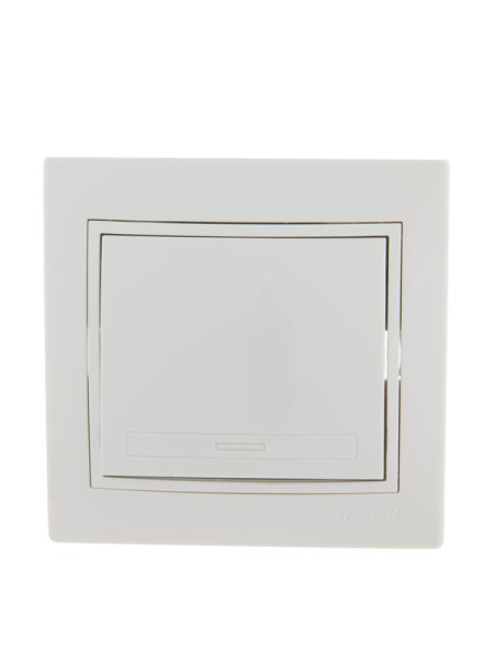 701-0202-107 Выключатель 1-кл. Mira промежуточный бел. Lezard