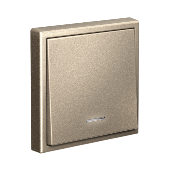 Выключатель 1-кл. ArtGallery (сх. 1а) 10AX с подсветкой механизм шампань SE GAL000513