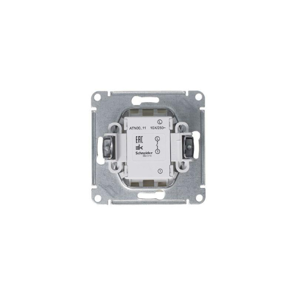 Выключатель 1-кл. СП AtlasDesign 10А IP20 (сх. 1) 10AX механизм алюм. SE ATN000311