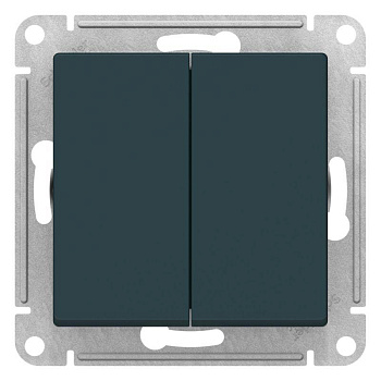 Переключатель перекрестный 2-кл. AtlasDesign 2хсх.7 10АХ механизм изумруд SE ATN000873