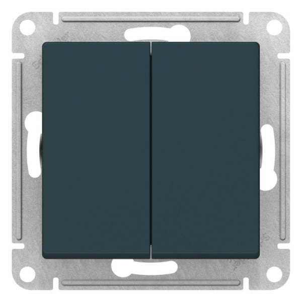 Переключатель перекрестный 2-кл. AtlasDesign 2хсх.7 10АХ механизм изумруд SE ATN000873