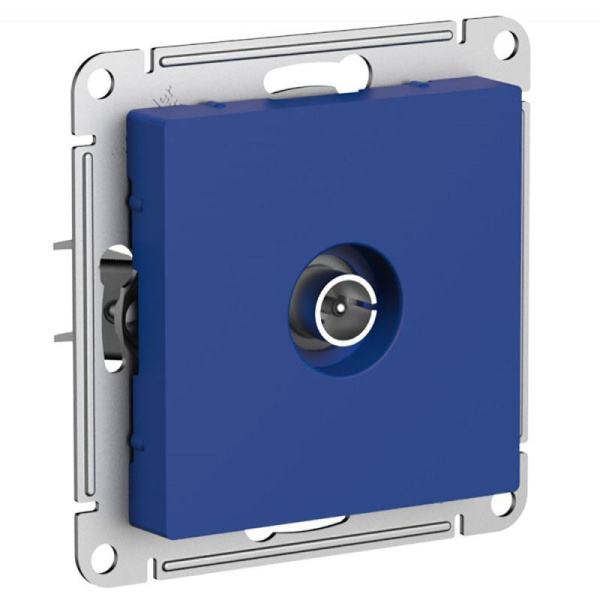 Розетка телевизионная TV антенна AtlasDesign коннектор механизм аквамарин SE ATN001193