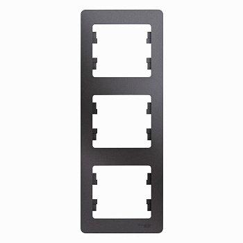 Рамка 3-м Glossa вертик. графит SE GSL001307