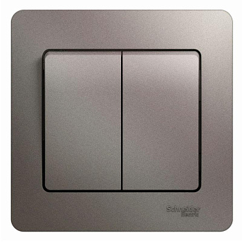 Выключатель 2-кл. Glossa 10А IP20 (сх. 5) 10AX в сборе платина SE GSL001252