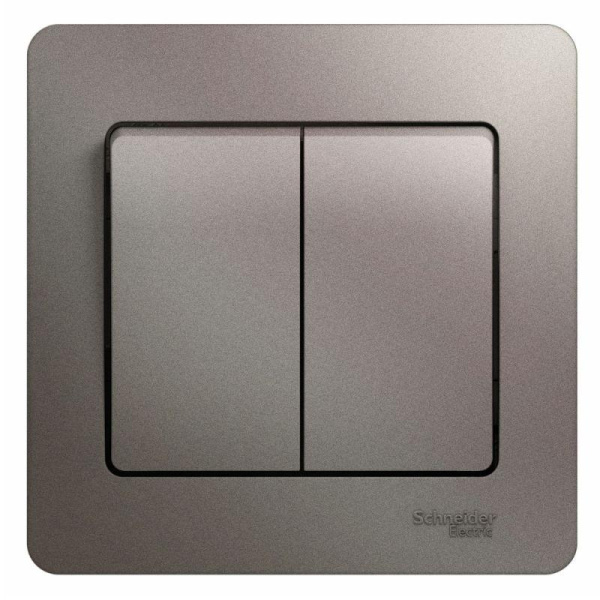 Выключатель 2-кл. Glossa 10А IP20 (сх. 5) 10AX в сборе платина SE GSL001252