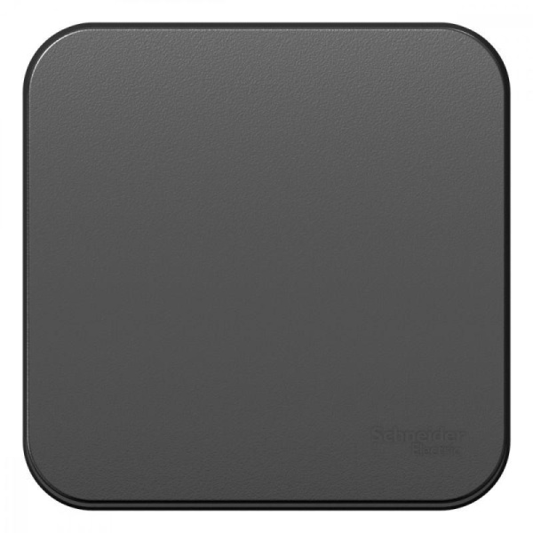 Выключатель 1-кл. ОП Blanca 10А IP20 (сх.1) 250В с изолир. пластиной антрацит SE BLNVA101016